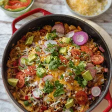 Turkey Taco Nacho Skillet