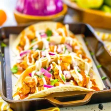 Garlic Butter Honey BBQ Chicken Tacos