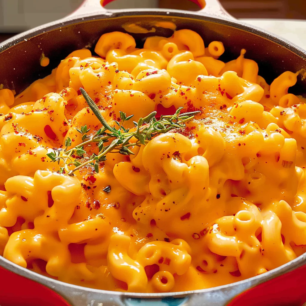 Recipe preparation for Pumpkin Mac & Cheese