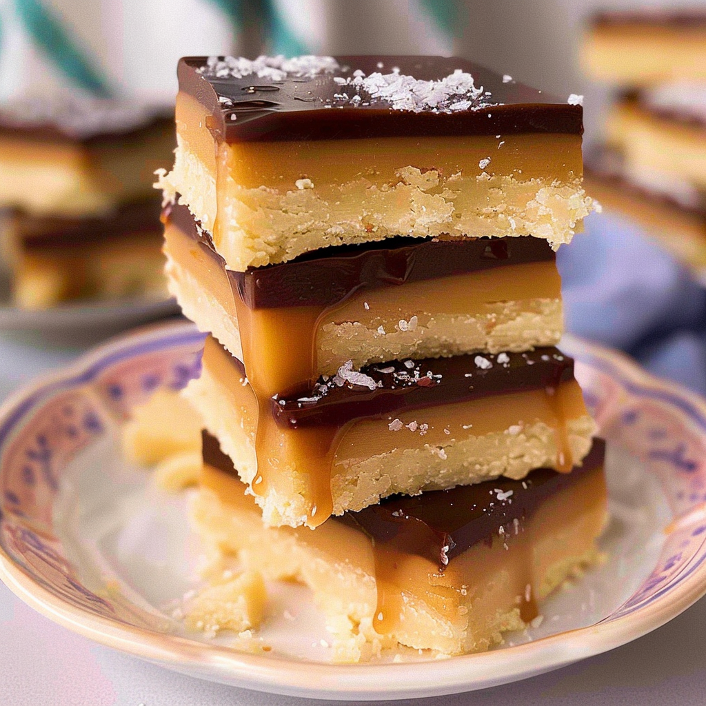 Recipe preparation for Millionaire’s Shortbread