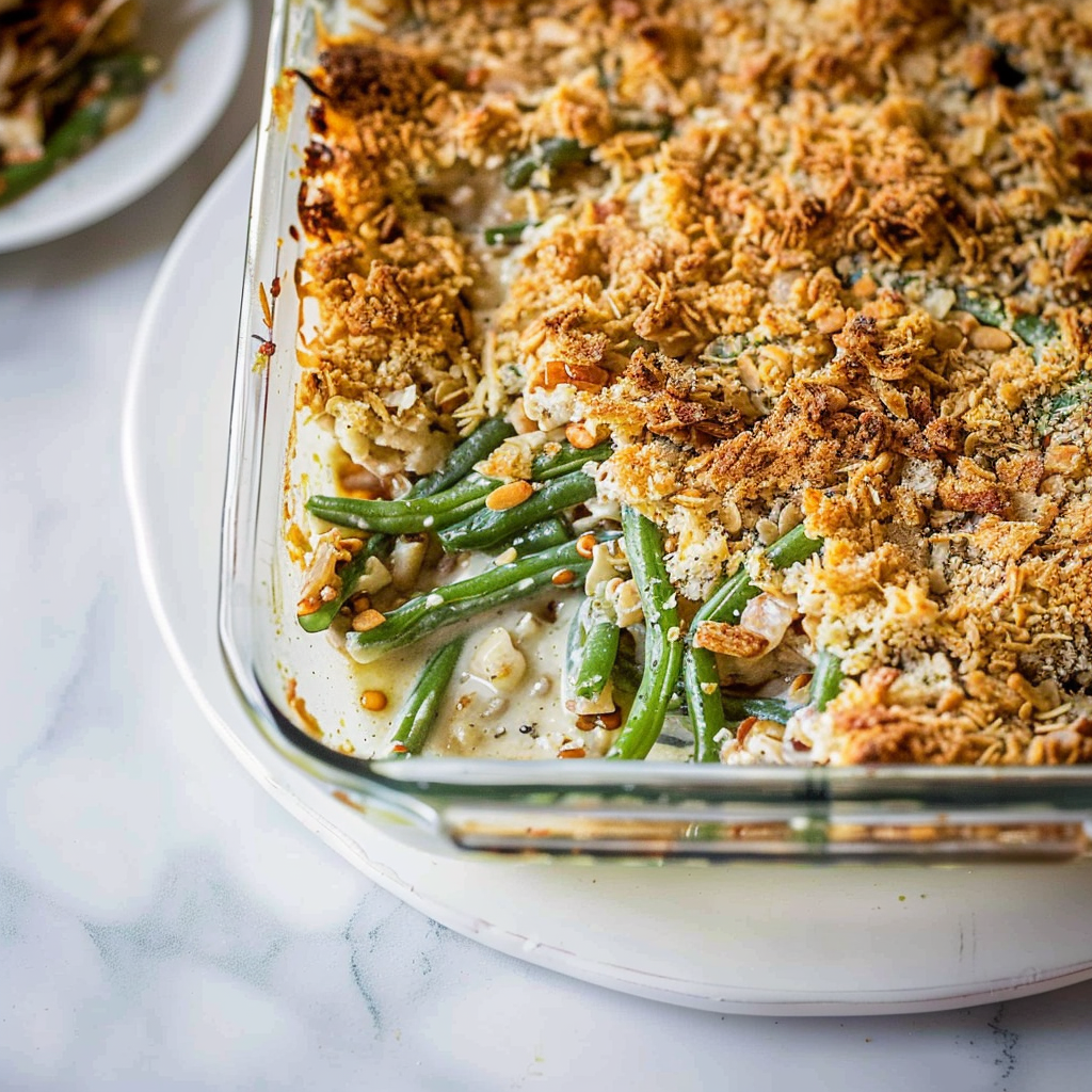Recipe preparation for Green Bean Casserole