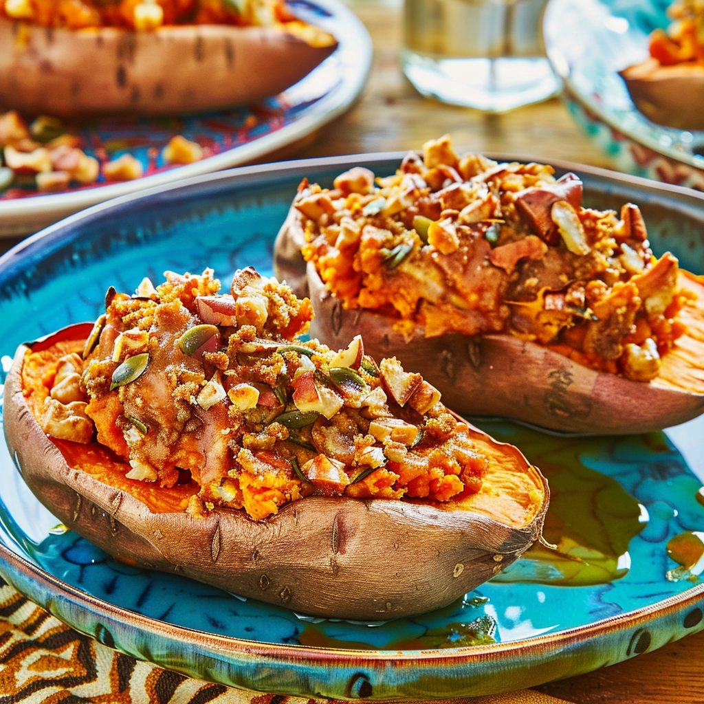 Recipe preparation for Twice-Baked Sweet Potatoes / Sweet Potato Casserole