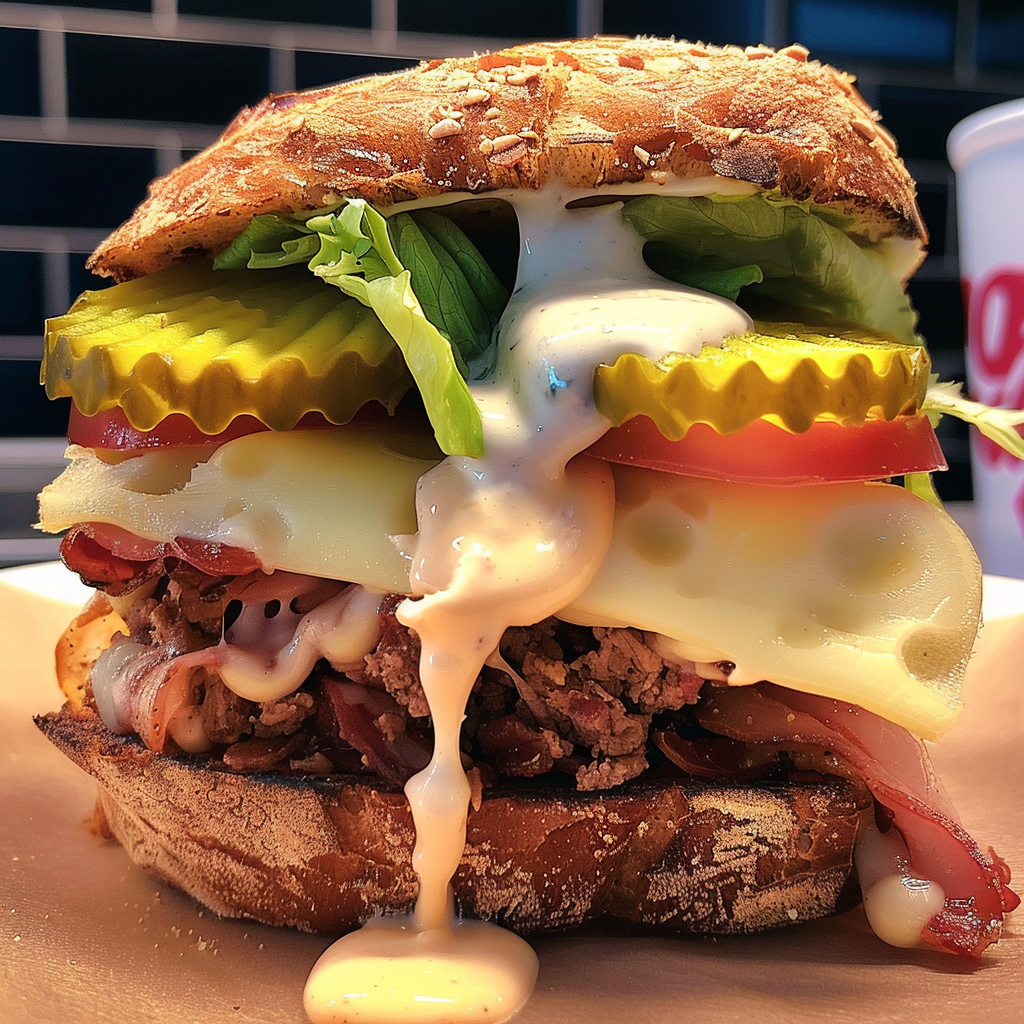 Recipe preparation for Kitchen Sink Sandwich