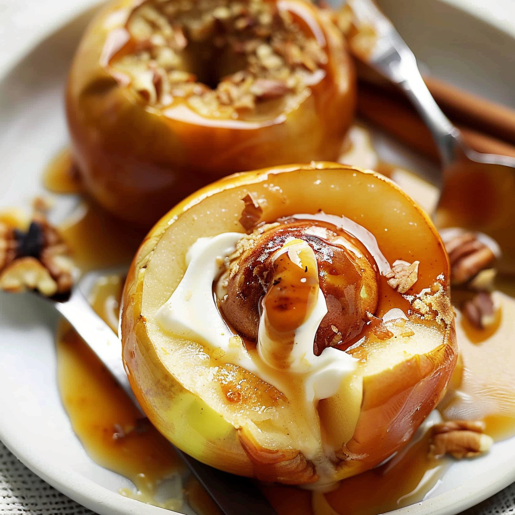 Recipe preparation for Cheesecake stuffed baked apples
