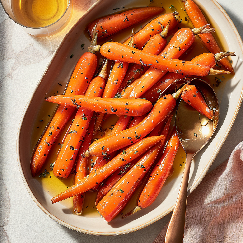 Recipe preparation for Glazed carrots