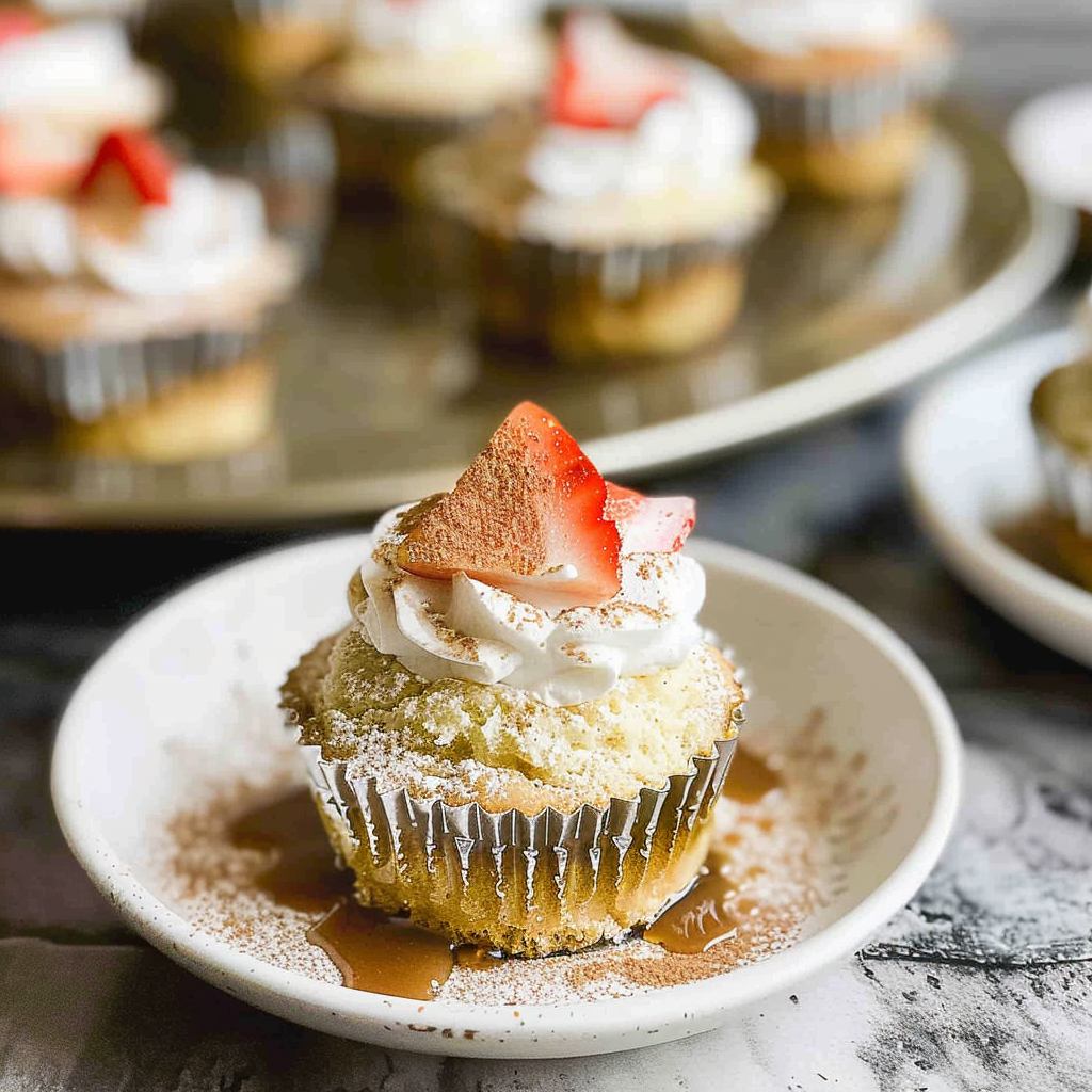 Recipe preparation for Mini Tres Leches Cake