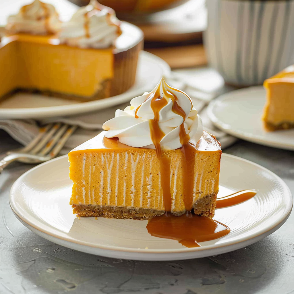 Recipe preparation for Pumpkin Cheesecake