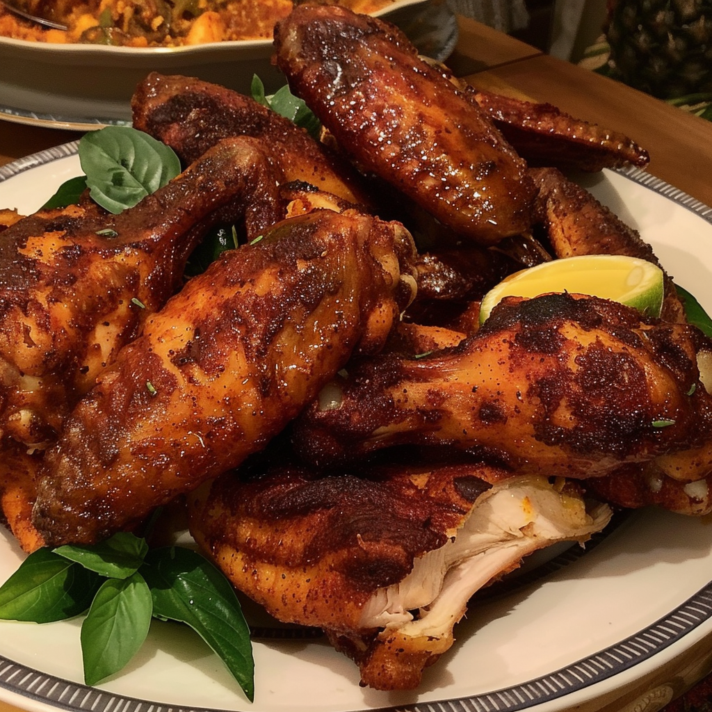 Recipe preparation for Cajun Roasted Turkey Wings