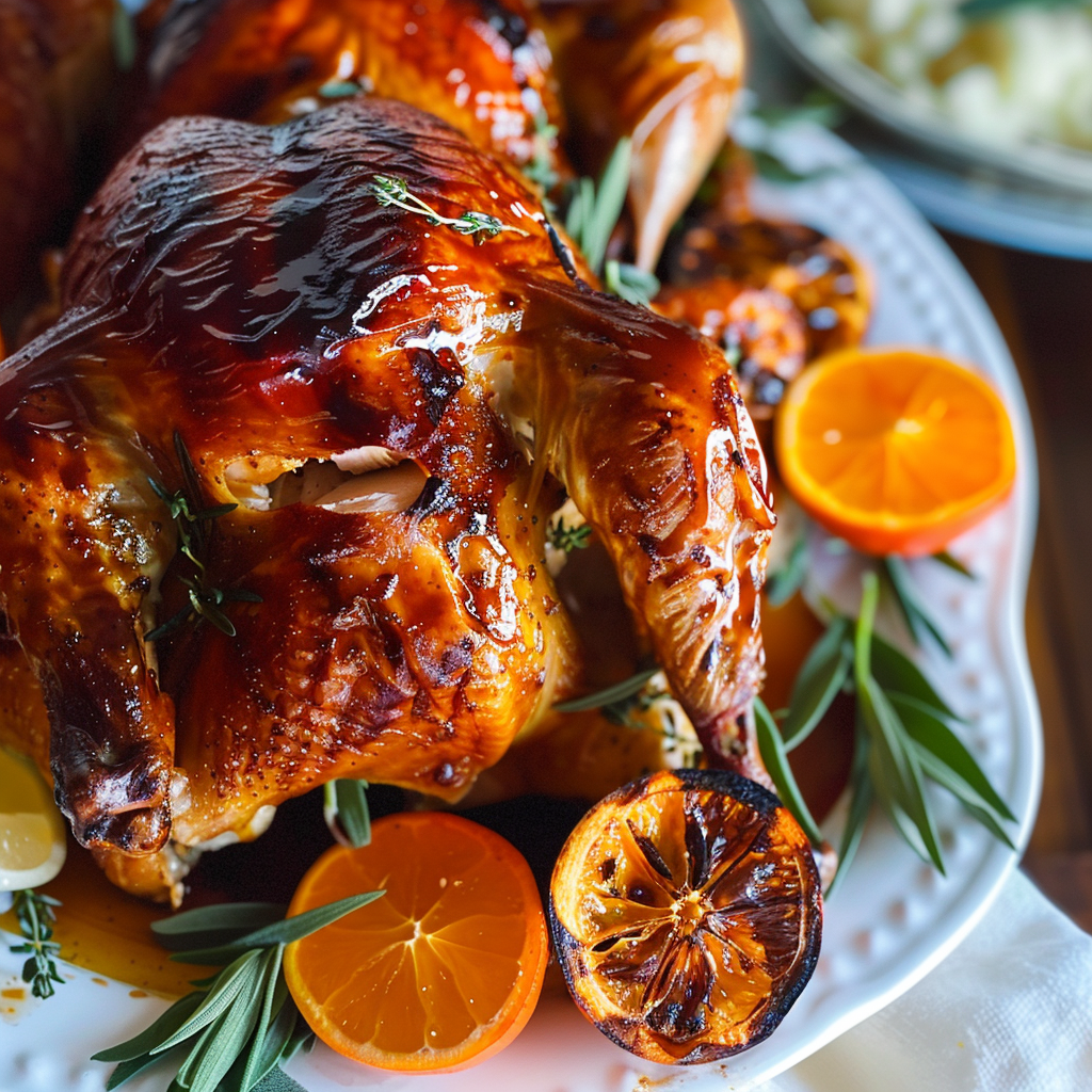 Recipe preparation for Buttermilk Brined Southern-Spiced Turkey