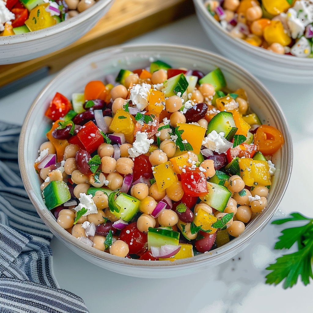 Recipe preparation for Dense Bean Salads