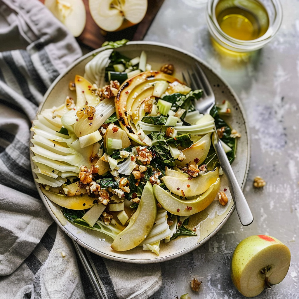 Recipe preparation for Roasted Fennel & Apple Slaw