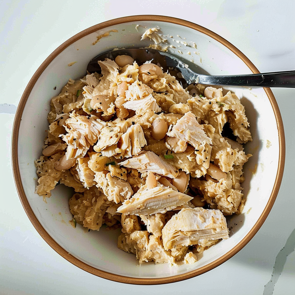 Recipe preparation for Quick Lunch Tuna White Bean Melt