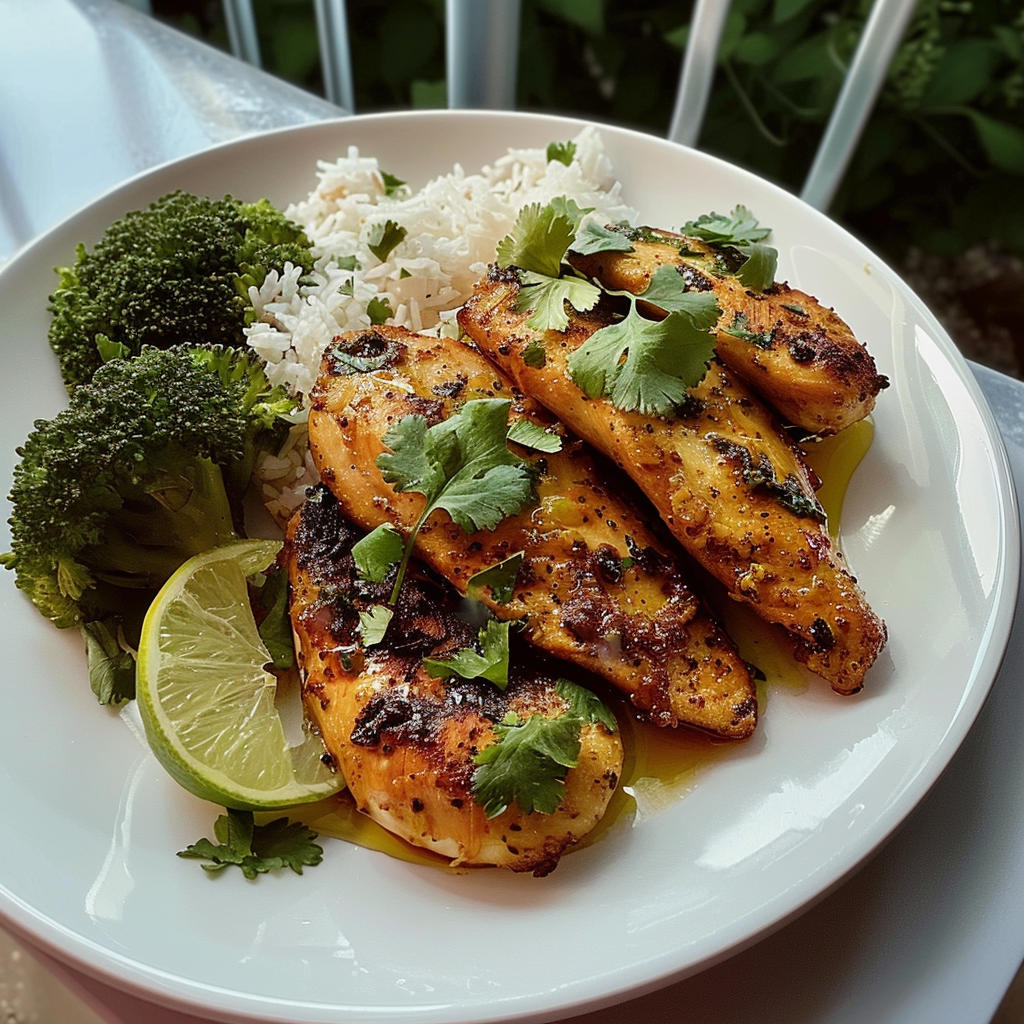 Recipe preparation for Global Dinner Hot Honey Lime Chicken with Coconut Rice