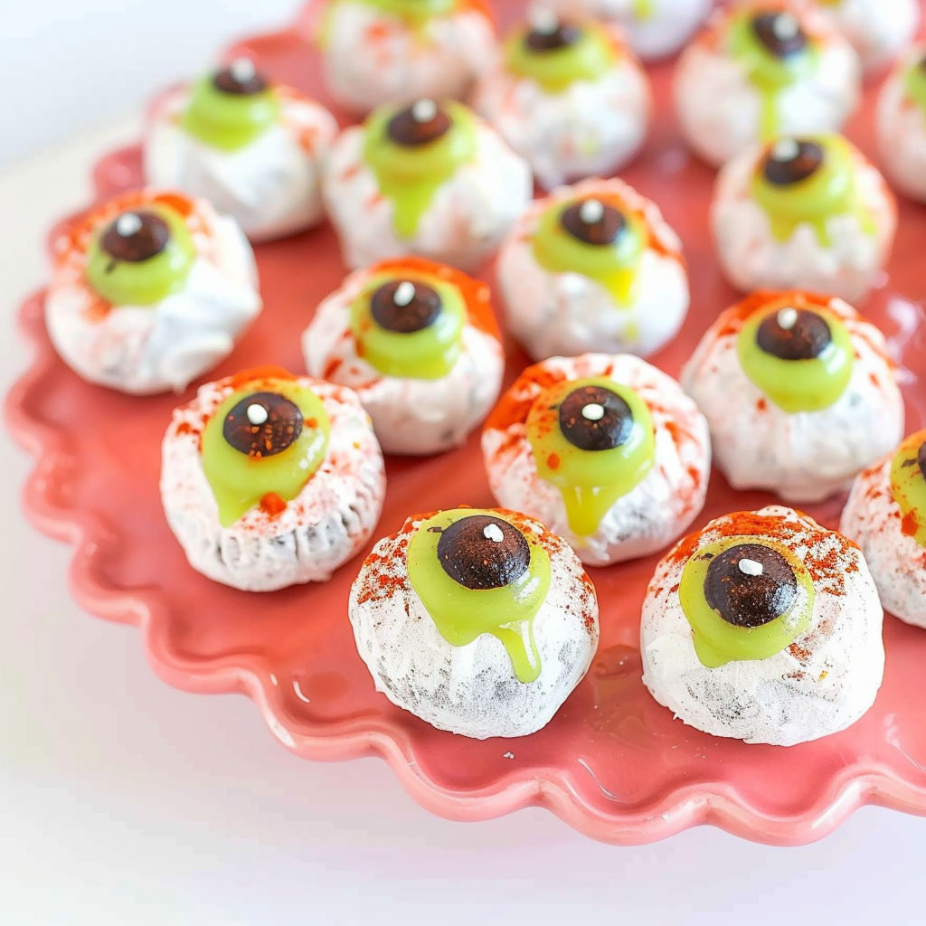 Recipe preparation for Mini Halloween Eyeball Truffles
