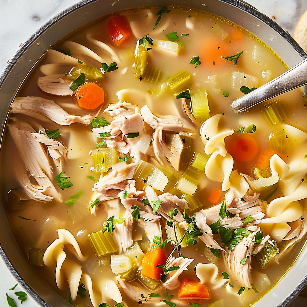 Recipe preparation for Make Ahead Thanksgiving Turkey Soup