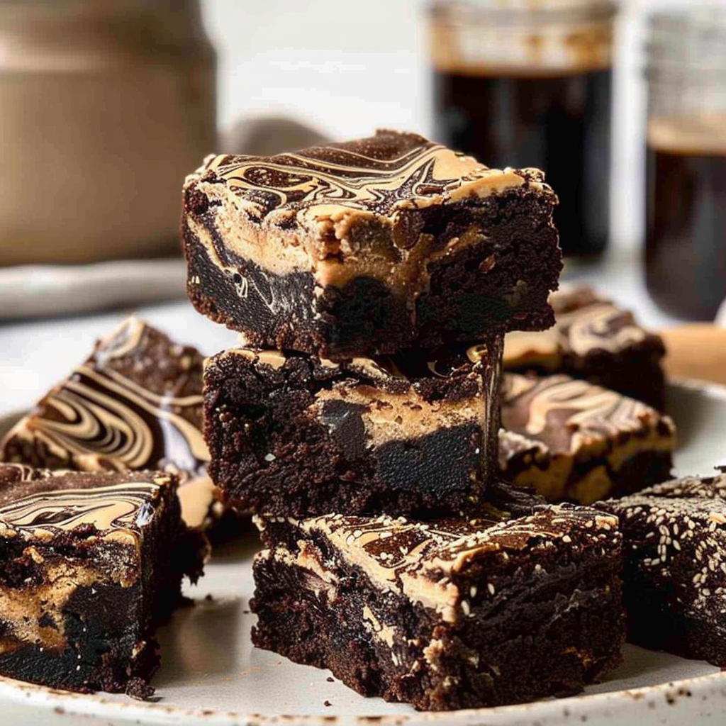 Recipe preparation for Chocolate Tahini Swirl Brownies