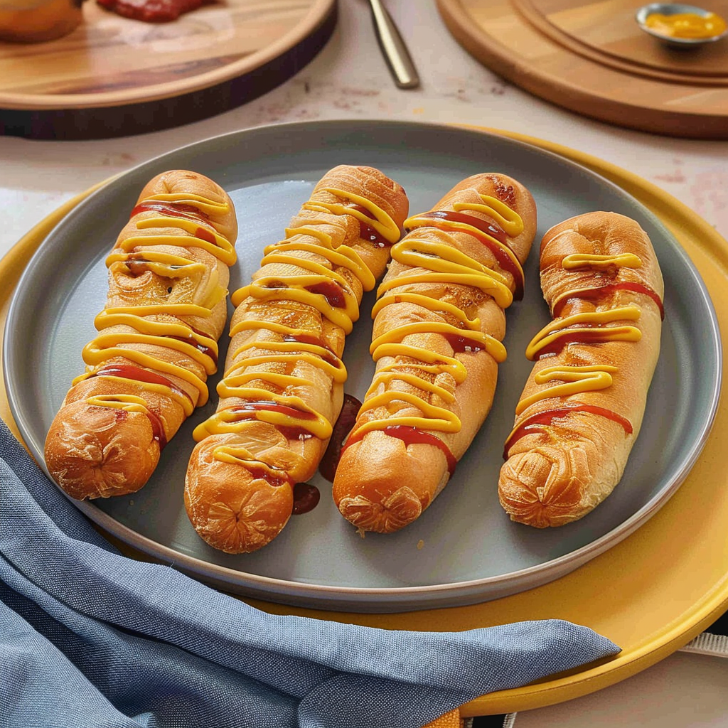 Recipe preparation for Mummy Hot Dogs