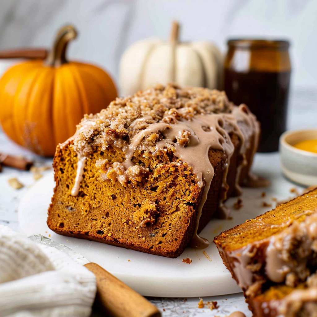 Recipe preparation for Pumpkin Streusel Bread