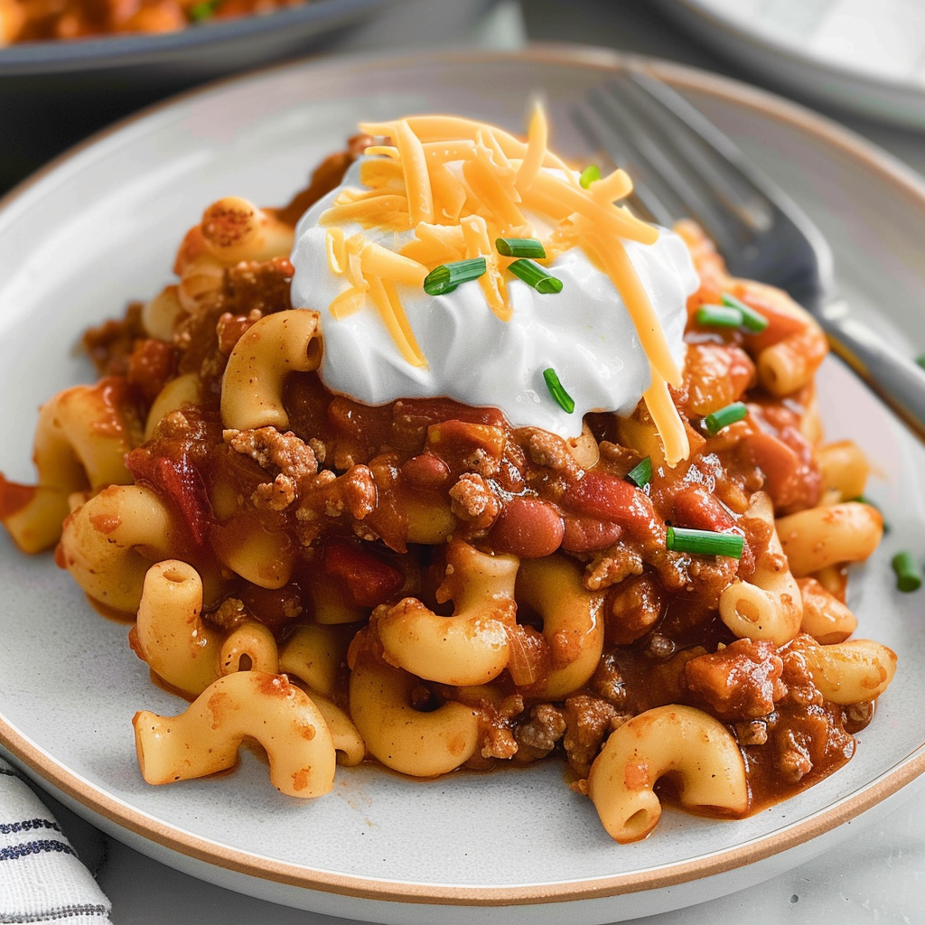 Recipe preparation for CROCK POT CHEDDAR CHILI MAC