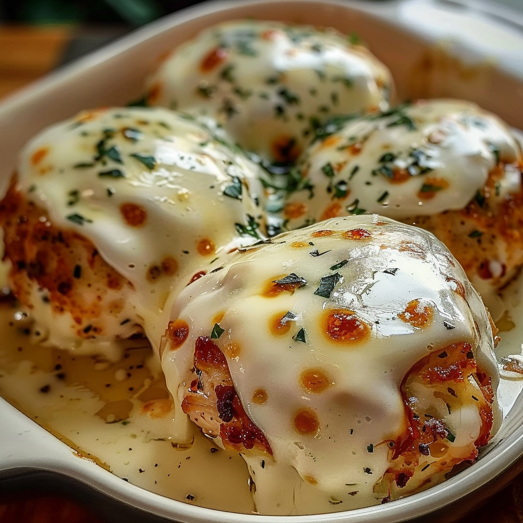 Recipe preparation for Melted Mozzarella & Ranch Chicken Bombs