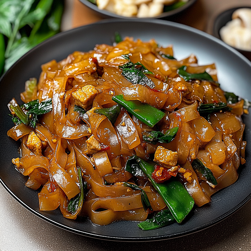 Recipe preparation for Street Style Thai Drunken Noodles