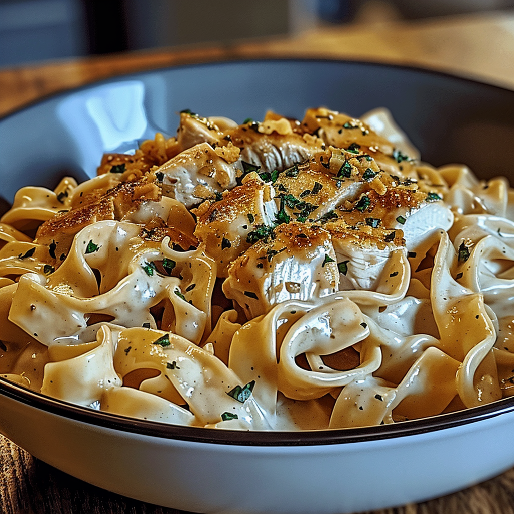 Recipe preparation for Chicken Buttered Noodles