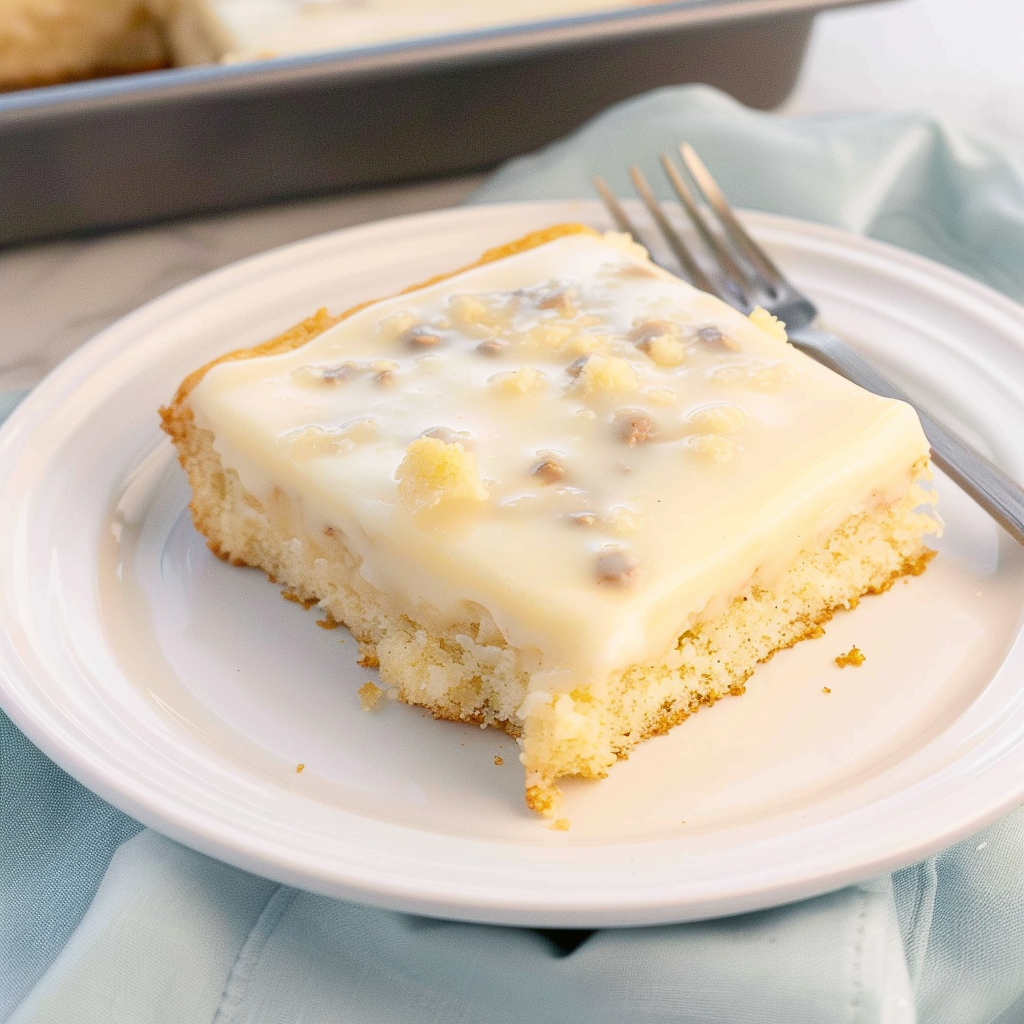 Recipe preparation for White Texas Sheet Cake