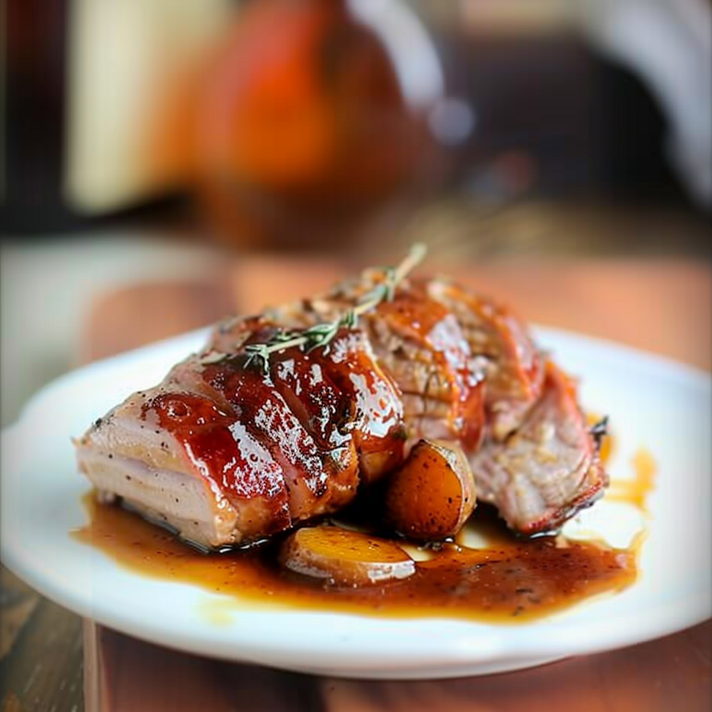 Recipe preparation for Chipotle Maple Pork Tenderloin with Sweet Potatoes