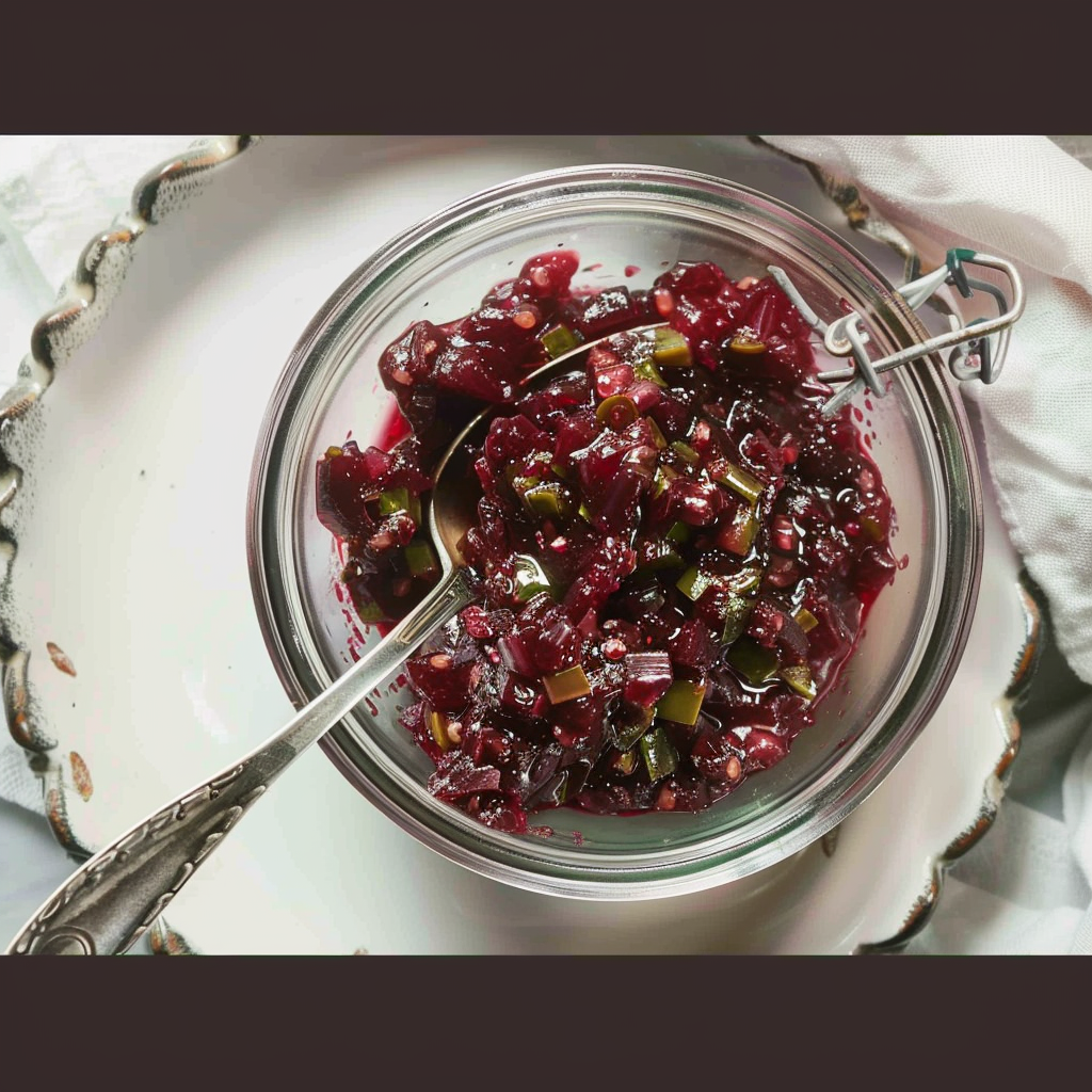 Recipe preparation for Cranberry Jalapeño Relish with Orange Zest