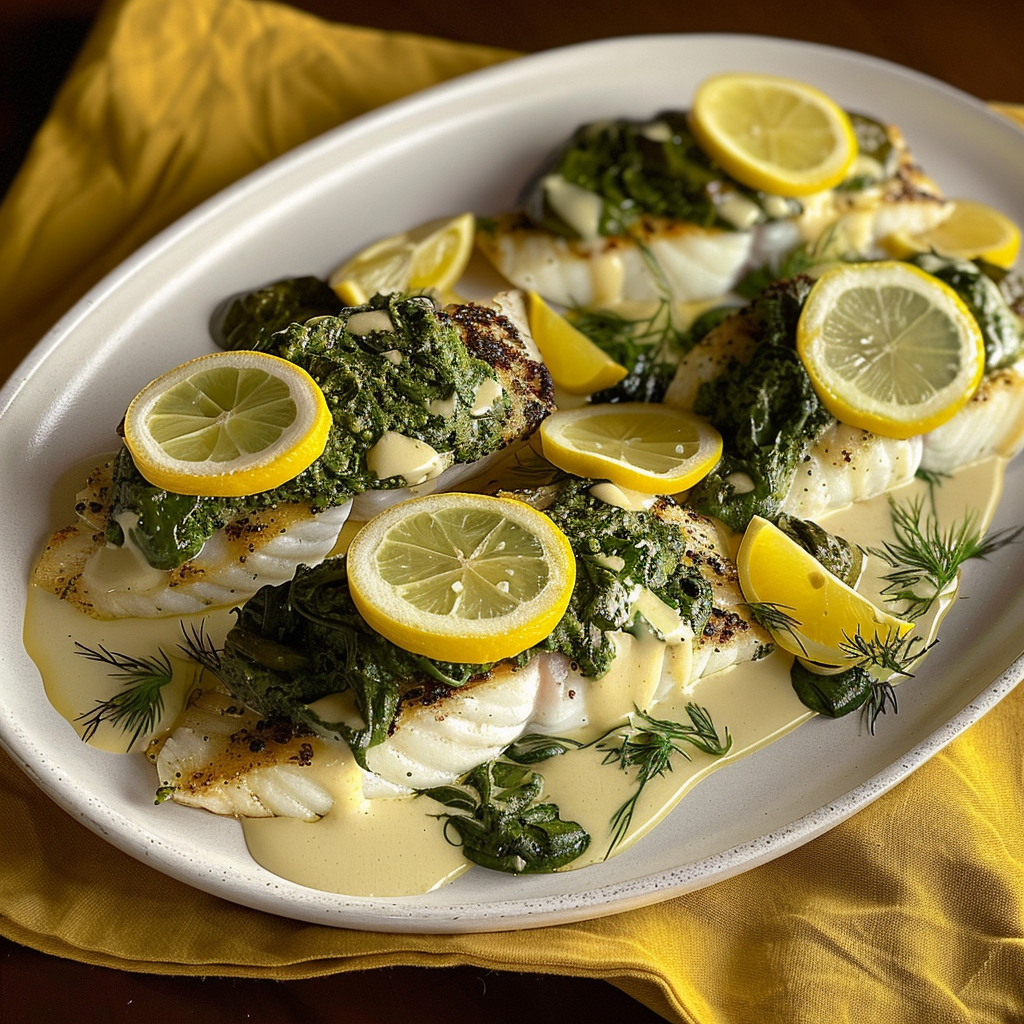 Recipe preparation for Lemon Saffron Cod with Roasted Cauliflower & Dill