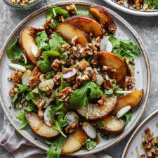 Pear Walnut Autumn Spinach Salad