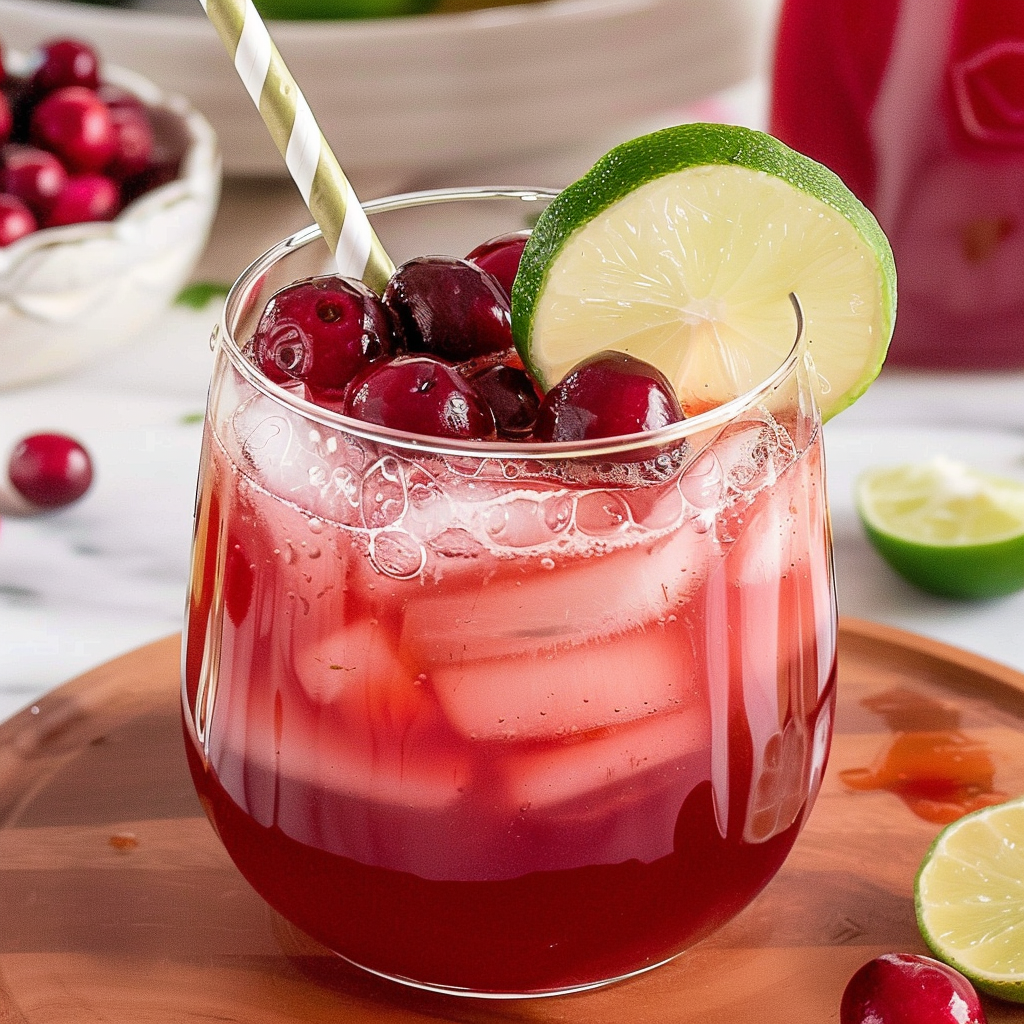 Recipe preparation for Sparkling Cranberry Punch