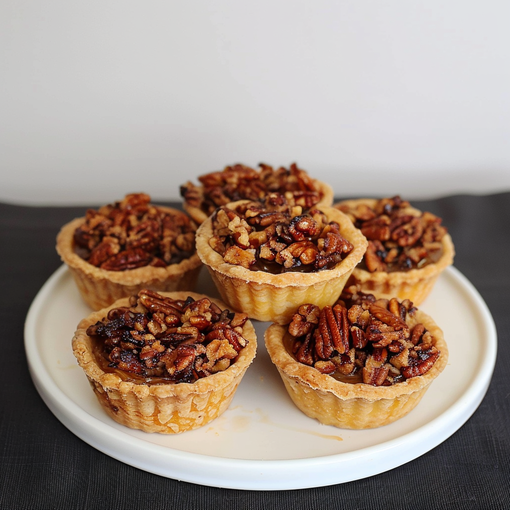 Recipe preparation for Mini Bourbon Pecan Tarts