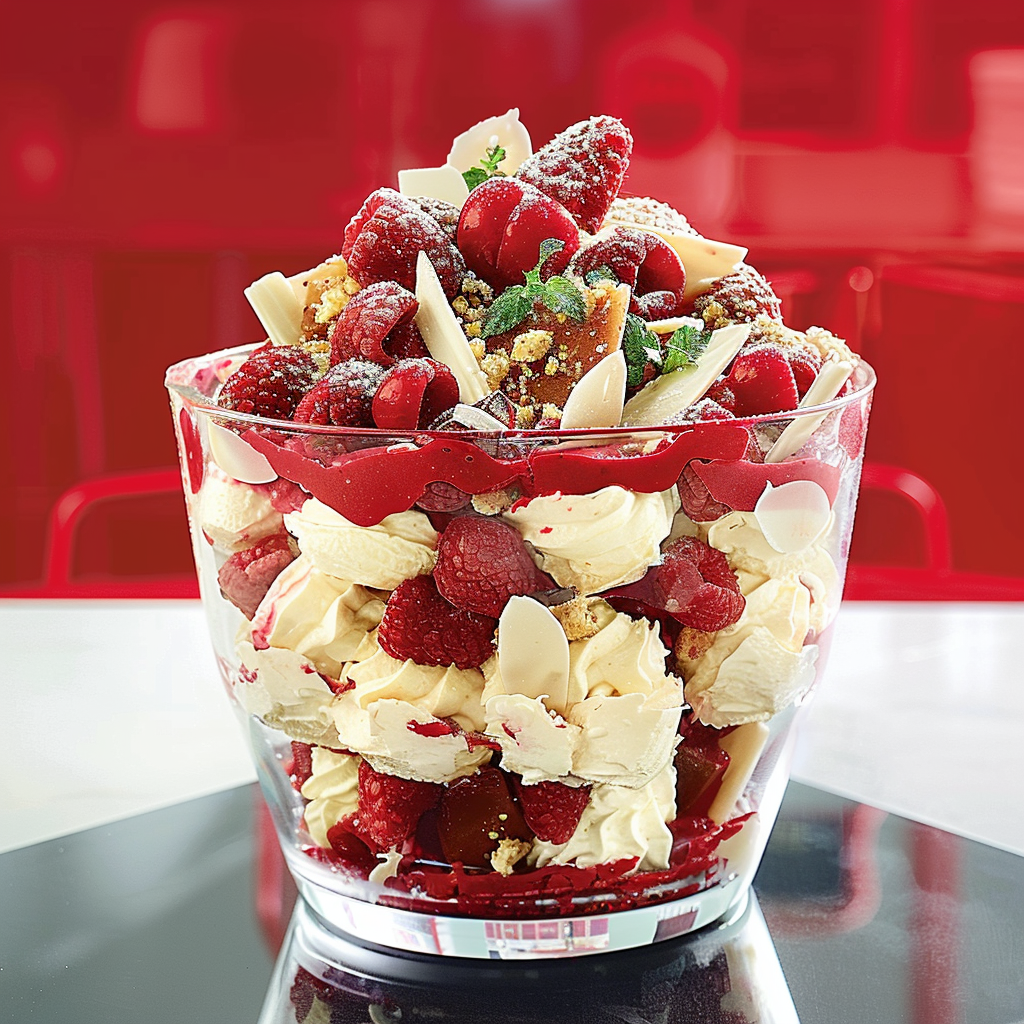 Recipe preparation for Red Velvet Trifle with Mascarpone Cream