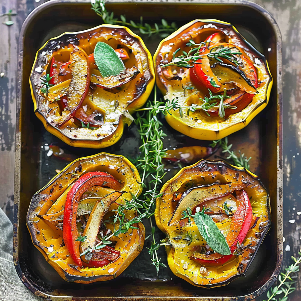 Recipe preparation for Apple‑Stuffed Acorn Squash