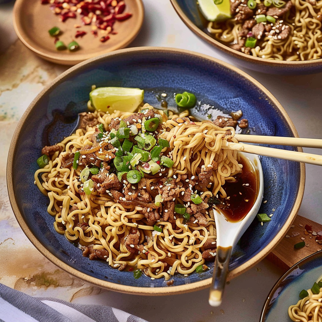 Recipe preparation for One-Pot Beef Ramen