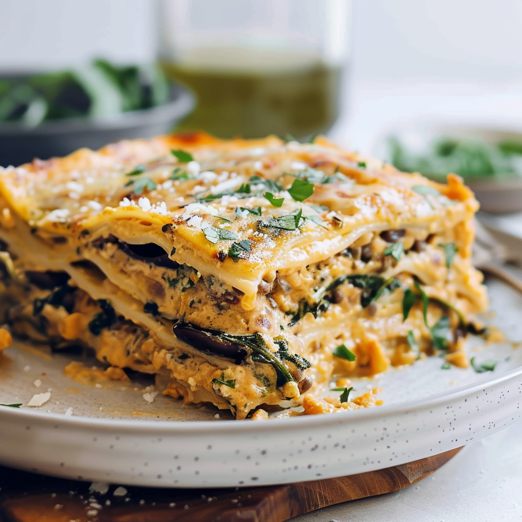 Recipe preparation for Butternut Squash Lasagna
