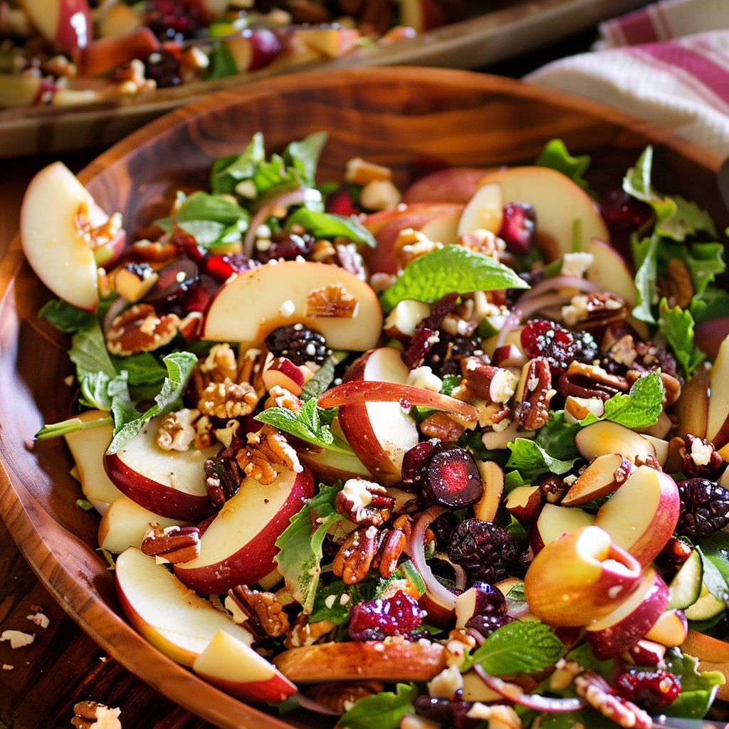 Recipe preparation for Apple Cranberry Pecan Salad