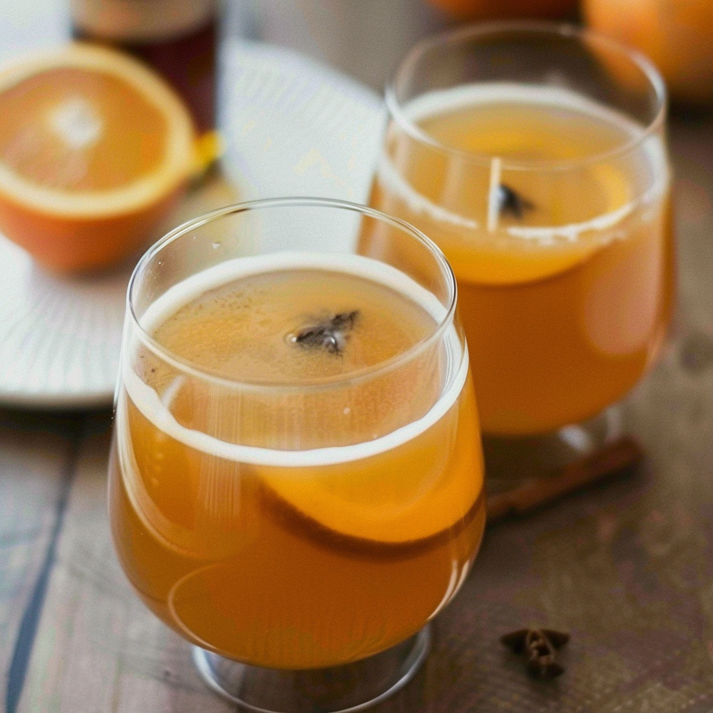 Recipe preparation for Warm Cider and Rum Punch