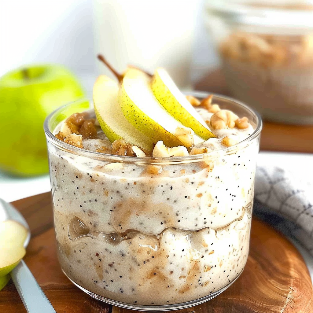 Recipe preparation for Pear Overnight Oats