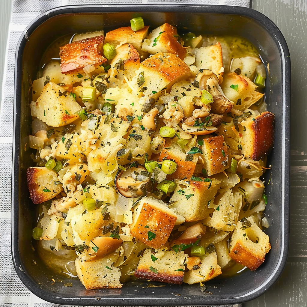 Recipe preparation for Oyster Stuffing