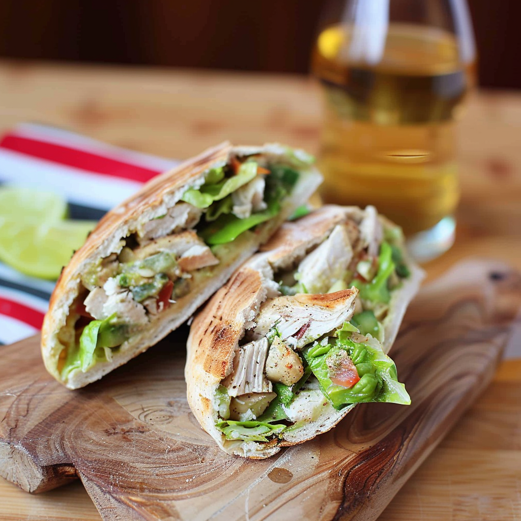 Recipe preparation for Quick Chicken Salad Pita Pockets