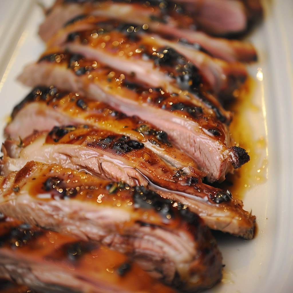 Recipe preparation for Pork Shoulder with Brown Sugar & Balsamic Glaze