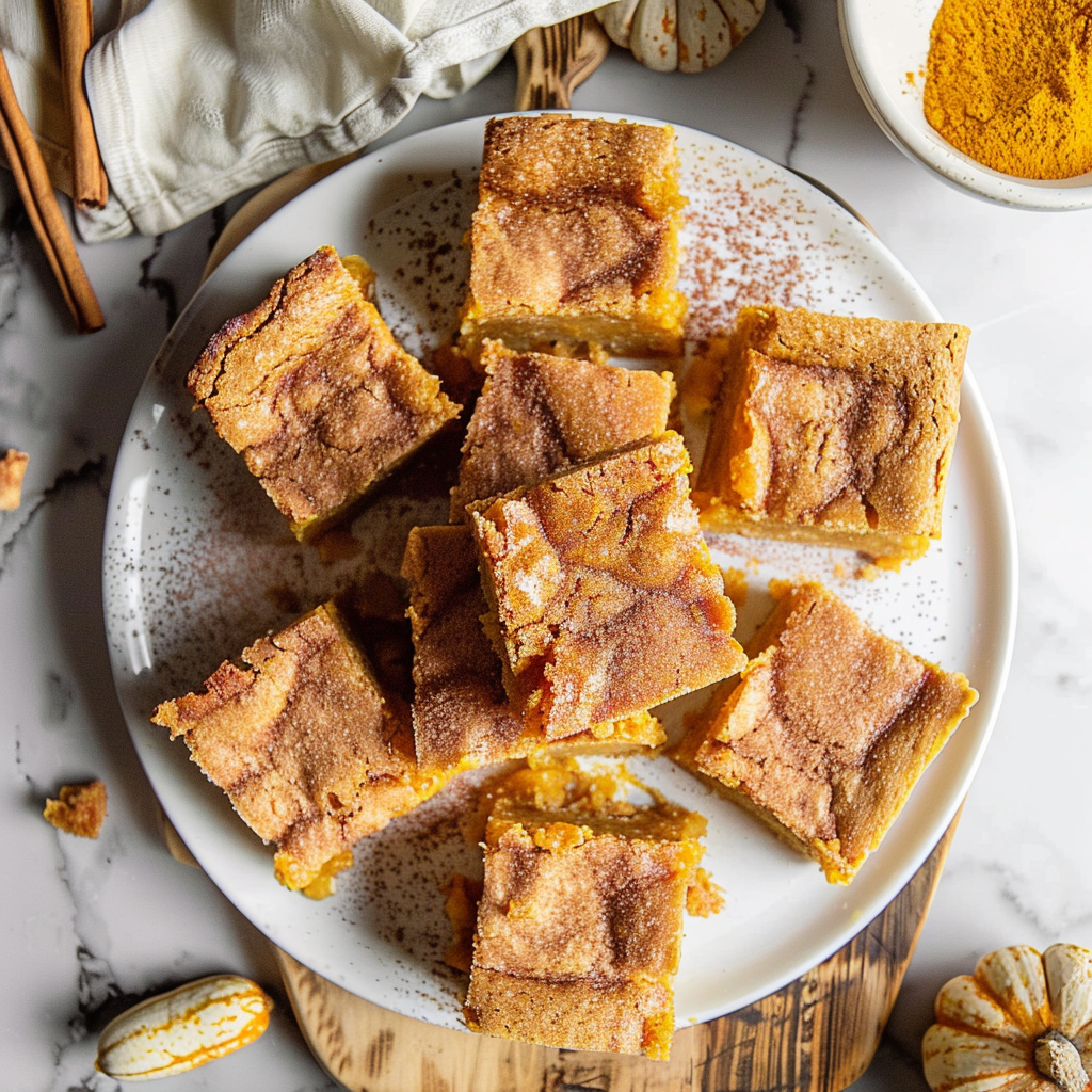 Recipe preparation for Cinnamon Sugar Pumpkin Bars