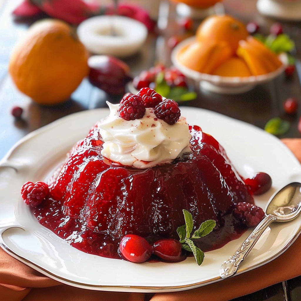 Recipe preparation for Cranberry Jello Mold with Pineapple