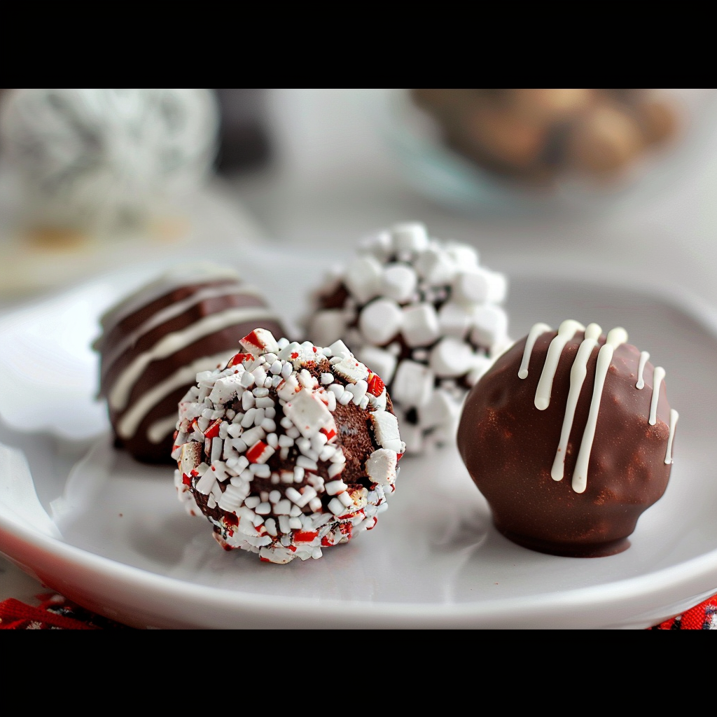 Recipe preparation for Hot Cocoa Truffles