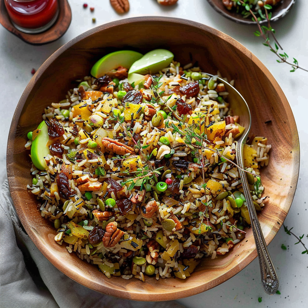 Recipe preparation for Wild Rice, Dried Cherry & Pecan Pilaf