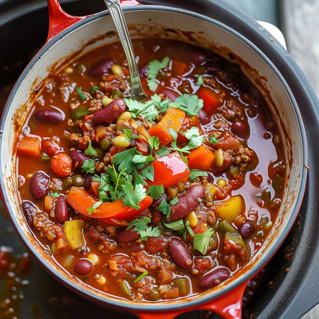 Recipe preparation for One-Pot Beef and Vegetable Chili
