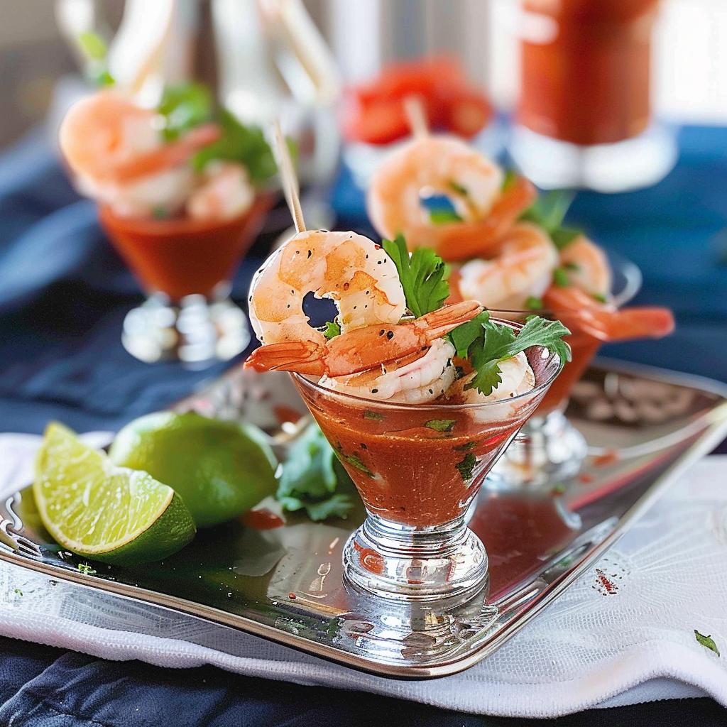 Recipe preparation for Miniature Shrimp Cocktails
