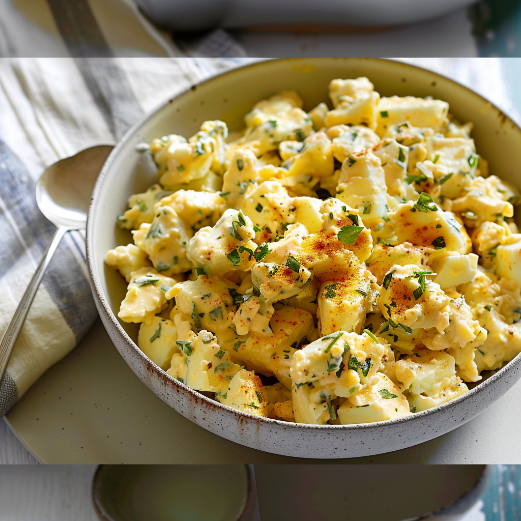 Recipe preparation for Simple Curried Egg Salad